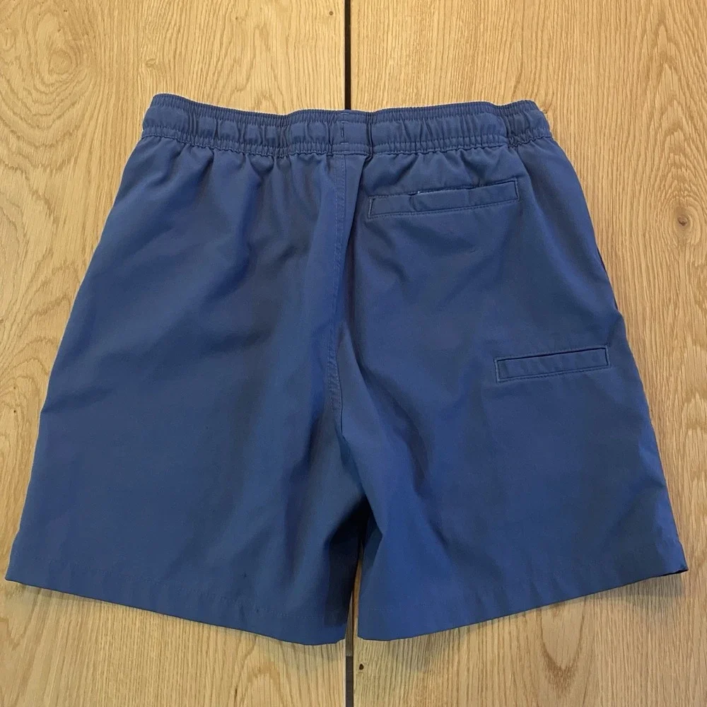 Huk fishing shorts Youth Large Blue Lined Swimming Hiking**